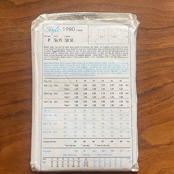 5 Vintage Sewing Patterns 1980s/90s Lot S/M - Picture 7 of 11